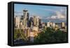 Seattle, Washington State, USA. Downtown Seattle on a sunny summer day.-Emily Wilson-Framed Stretched Canvas