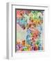 Seattle Washington Street Map-Tompsett Michael-Framed Art Print