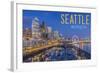 Seattle, Washington - Waterfront Scene-Lantern Press-Framed Art Print