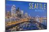 Seattle, Washington - Waterfront Scene-Lantern Press-Mounted Art Print