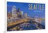 Seattle, Washington - Waterfront Scene-Lantern Press-Framed Art Print