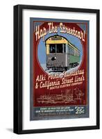 Seattle, Washington - West Seattle Streetcar-Lantern Press-Framed Art Print