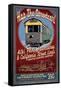 Seattle, Washington - West Seattle Streetcar-Lantern Press-Framed Stretched Canvas