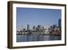 Seattle Waterfront with the Great Wheel on Pier 57, Seattle, Washington, USA-Charles Sleicher-Framed Photographic Print