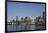 Seattle Waterfront with the Great Wheel on Pier 57, Seattle, Washington, USA-Charles Sleicher-Framed Photographic Print