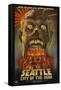 Seattle Zombies - City of the Dead-Lantern Press-Framed Stretched Canvas