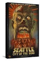 Seattle Zombies - City of the Dead-Lantern Press-Stretched Canvas