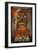 Seattle Zombies - City of the Dead-Lantern Press-Framed Art Print