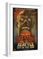 Seattle Zombies - City of the Dead-Lantern Press-Framed Art Print