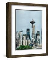 Seattle-David Dauncey-Framed Giclee Print