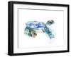 Seaturtle-Suren Nersisyan-Framed Art Print