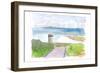 Seaview of Doonagore Castle with Aran Islands-M. Bleichner-Framed Art Print