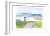 Seaview of Doonagore Castle with Aran Islands-M. Bleichner-Framed Art Print