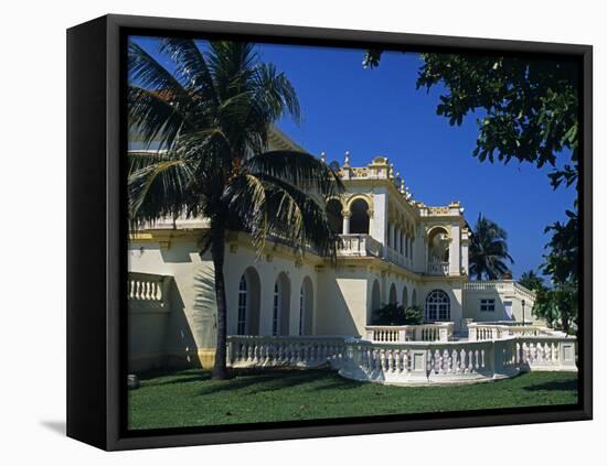 Seaward Facing Facade of Club Habana Famous as Prior Haven for the Rich and Famous, Havana, Cuba-Mark Hannaford-Framed Stretched Canvas