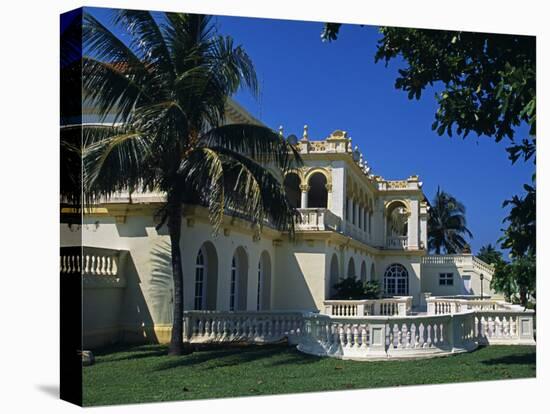 Seaward Facing Facade of Club Habana Famous as Prior Haven for the Rich and Famous, Havana, Cuba-Mark Hannaford-Stretched Canvas