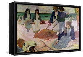 Seaweed Gatherers, 1889-Paul Gauguin-Framed Stretched Canvas