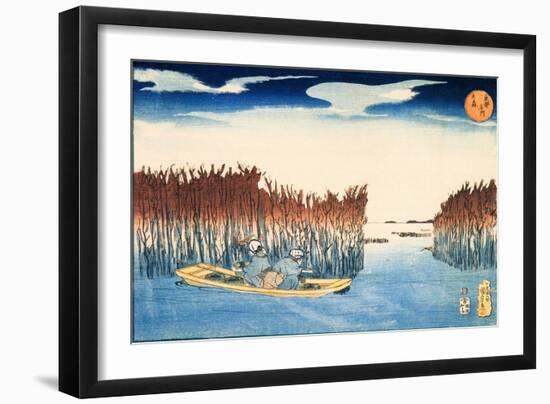 Seaweed Gatherers at Omori-Kuniyoshi Utagawa-Framed Giclee Print