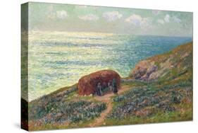 Seaweed Pickers at Moelan, Bretagne, 1900-Henry Moret-Stretched Canvas