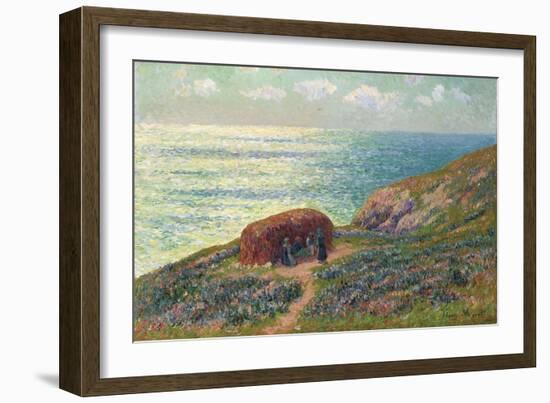 Seaweed Pickers at Moelan, Bretagne, 1900-Henry Moret-Framed Giclee Print