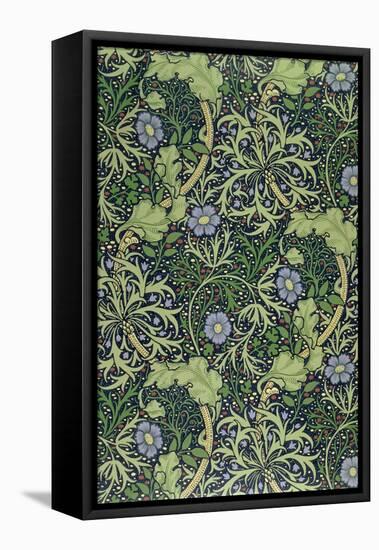 Seaweed Wallpaper Design, printed by John Henry Dearle-William Morris-Framed Stretched Canvas