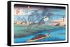 Seba Station-Ando Hiroshige-Framed Stretched Canvas