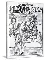 Sebastian De Benalcazar and Hernando Pizarro Confront Atahualpa Inca, Royal Baths in Cajamarca-Felipe Huaman Poma De Ayala-Stretched Canvas