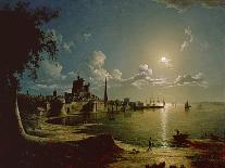 A Moonlit Cove-Sebastian Pether-Framed Stretched Canvas