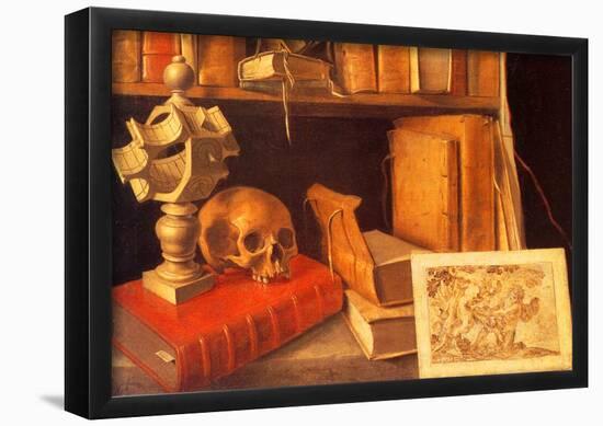 Sebastian Stoskopff Still Life with an Equatorial Sundial Art Print Poster-null-Framed Poster