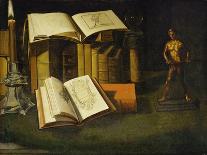Still-Life with Statue, Books and Shells-Sebastian Stosskopf-Stretched Canvas
