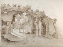 Basilica of Constantine. Entrance Wall in a Fantastic Setting (Pen and Ink with Wash on Paper)-Sebastian Vrancx-Giclee Print