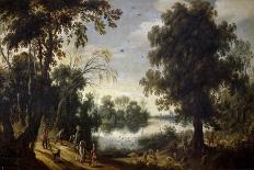 Lagoon Landscape, 17th century,-Sebastian Vrancx-Giclee Print