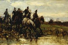 The Charge of Villafranca, June 24, 1866-Sebastiano de Albertis-Stretched Canvas