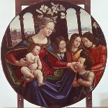 Virgin and Child with St. John the Baptist and the Three Archangels, Raphael, Gabriel and Michael-Sebastiano Mainardi-Giclee Print