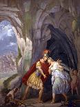 Aeneas and Dido in the Cave (With Eros on Right)-Sebastiano Santi-Art Print