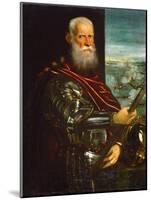 Sebastiano Venier (1496-1578), with the Battle of Lepanto in Background - Jacopo Tintoretto (1518-1-Jacopo Robusti Tintoretto-Mounted Giclee Print