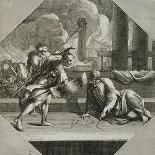 Moses Defending the Daughters of Jethro-Sebastien Bourdon-Giclee Print