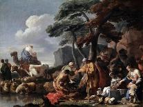 Jacob Burying the Strange Gods under the Oak by Shechem, 17th Century-Sébastien Bourdon-Giclee Print