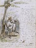 Lettre autographe: Lettre à Hardin; Charles Giraud lisant la lettre de son ami à l'ombre d'un-Sébastien Charles Giraud-Framed Giclee Print