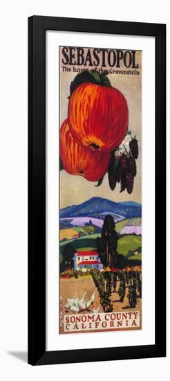 Sebastopol, California - Home of the Gravenstein Poster-Lantern Press-Framed Art Print