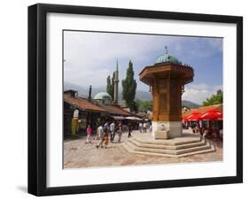 Sebilj, a Moorish-Style Fountain, Old Town, Sarajevo, Bosnia Herzegovina-Gavin Hellier-Framed Photographic Print