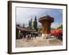 Sebilj, a Moorish-Style Fountain, Old Town, Sarajevo, Bosnia Herzegovina-Gavin Hellier-Framed Photographic Print