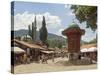 Sebilj Fountain, Bascarsija Market, Sarajevo, Bosnia, Bosnia-Herzegovina-Graham Lawrence-Stretched Canvas