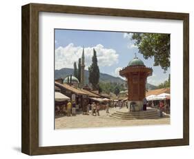 Sebilj Fountain, Bascarsija Market, Sarajevo, Bosnia, Bosnia-Herzegovina-Graham Lawrence-Framed Photographic Print