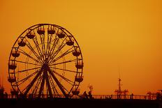 Ferris Wheel Sunset-sebra-Framed Photographic Print