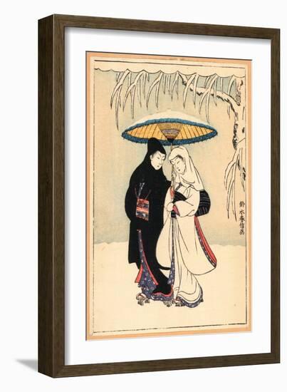 Secchu Aiaigasa-Suzuki Harunobu-Framed Giclee Print