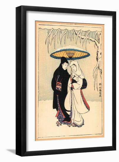 Secchu Aiaigasa-Suzuki Harunobu-Framed Giclee Print