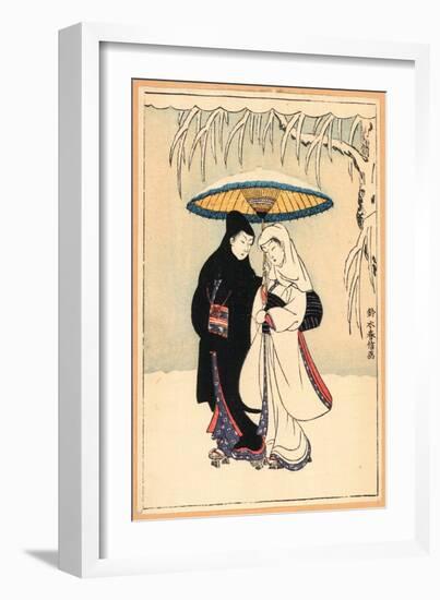 Secchu Aiaigasa-Suzuki Harunobu-Framed Giclee Print