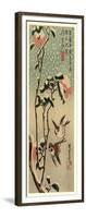 Secchu Tsubaki Ni Suzume-Utagawa Hiroshige-Framed Giclee Print