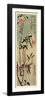 Secchu Tsubaki Ni Suzume-Utagawa Hiroshige-Framed Giclee Print