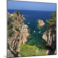 Secluded Cove, Aiguaxelida, Near Palafrugell, Costa Brava, Catalonia, Spain, Mediterranean, Europe-Stuart Black-Mounted Photographic Print